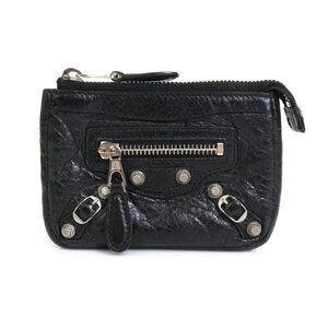 Balenciaga Giant Porte Monnaie Wallet Leather Black